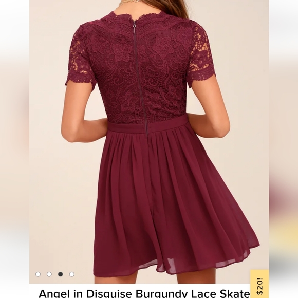 Lulu's Purple 💜 Lace and Chiffon Dress Size XS - Picture 5 of 12